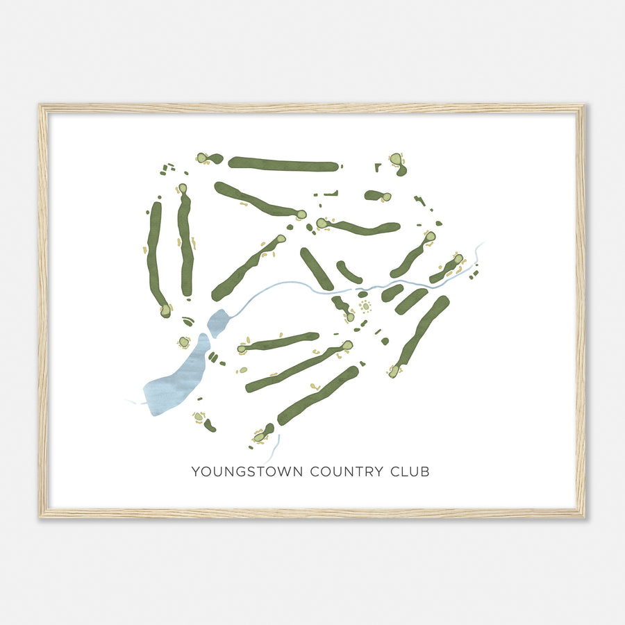 Print of Youngstown Country Club Modern Map