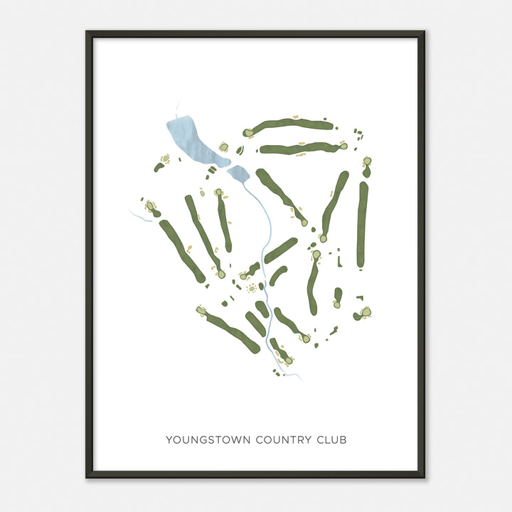 Print of Youngstown Country Club Modern Map