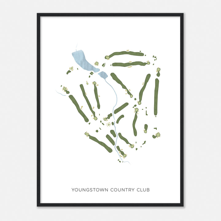 Print of Youngstown Country Club Modern Map