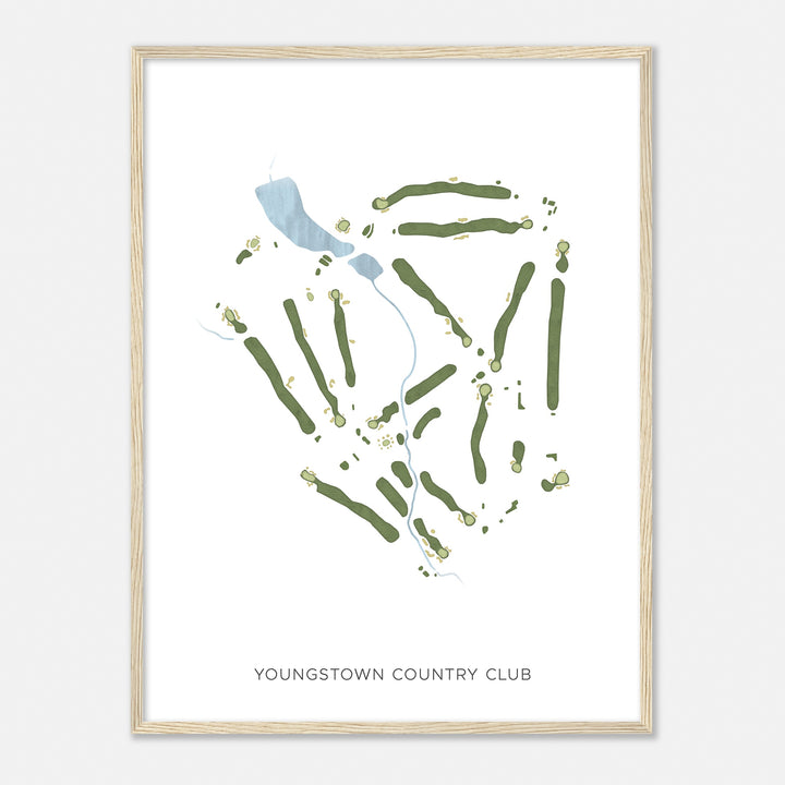 Print of Youngstown Country Club Modern Map