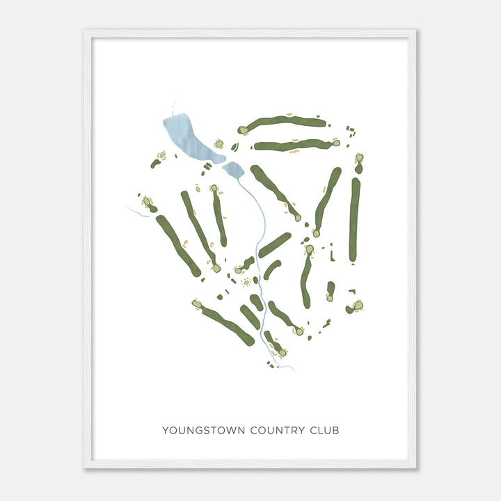 Print of Youngstown Country Club Modern Map