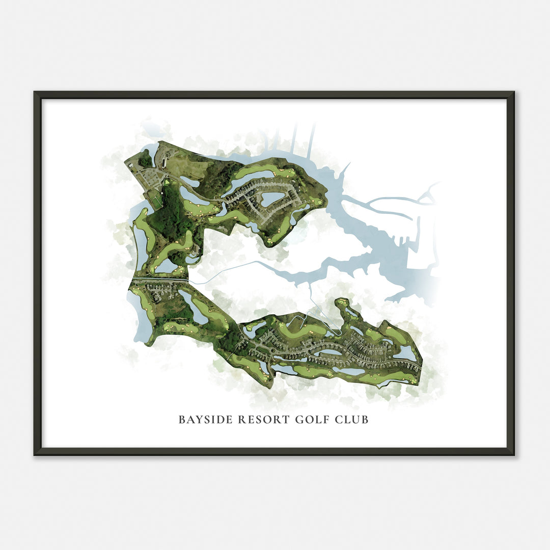 Print of Bayside Resort Golf Club Classic Map