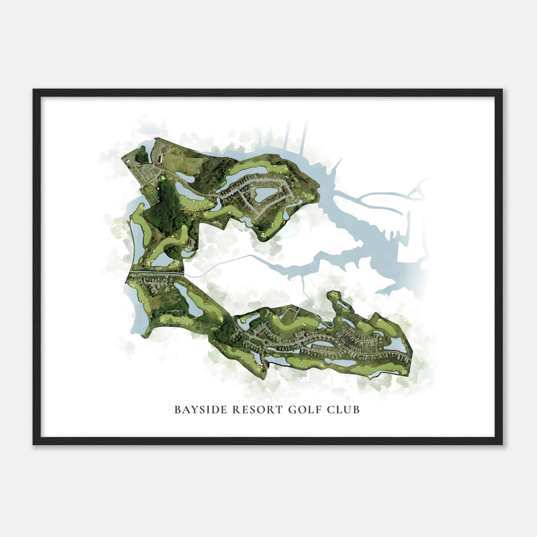 Print of Bayside Resort Golf Club Classic Map