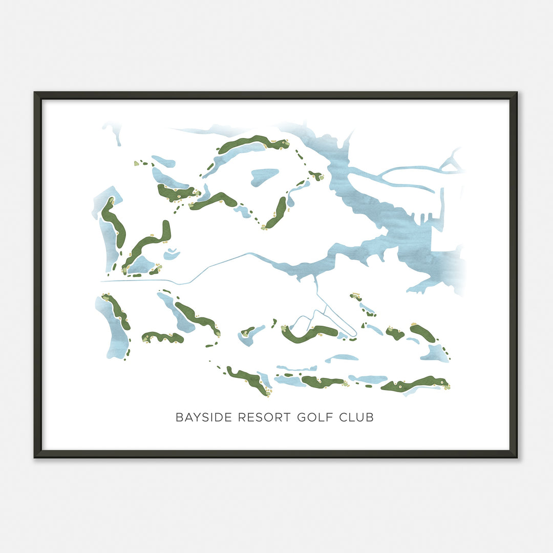 Print of Bayside Resort Golf Club Modern Map