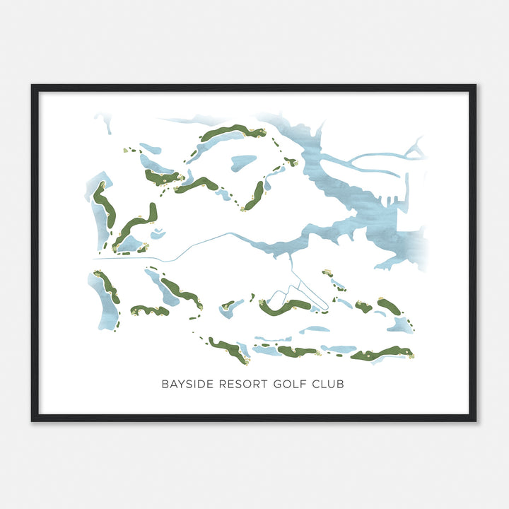 Print of Bayside Resort Golf Club Modern Map