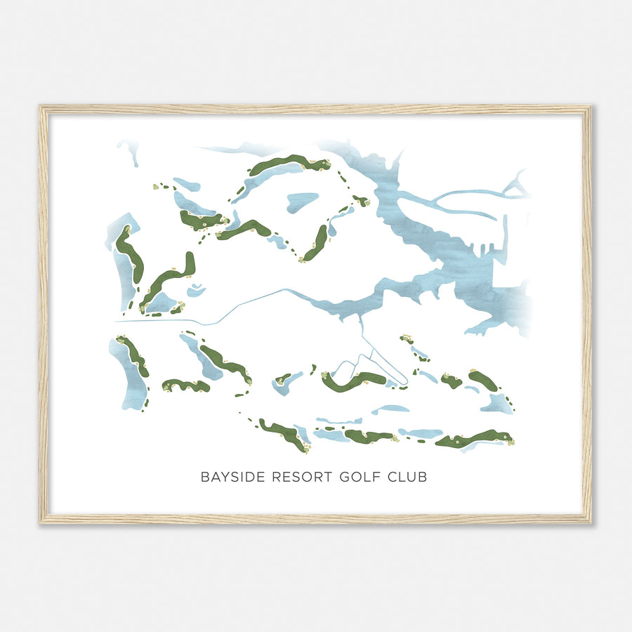 Print of Bayside Resort Golf Club Modern Map