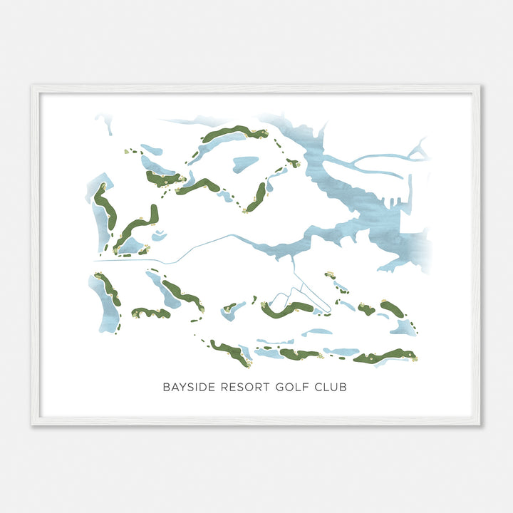 Print of Bayside Resort Golf Club Modern Map