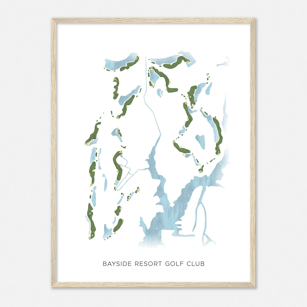 Print of Bayside Resort Golf Club Modern Map