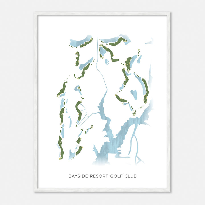 Print of Bayside Resort Golf Club Modern Map