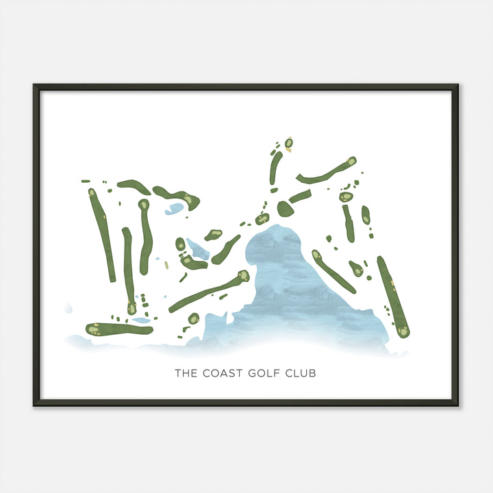 Print of The Coast Golf Club Modern Map