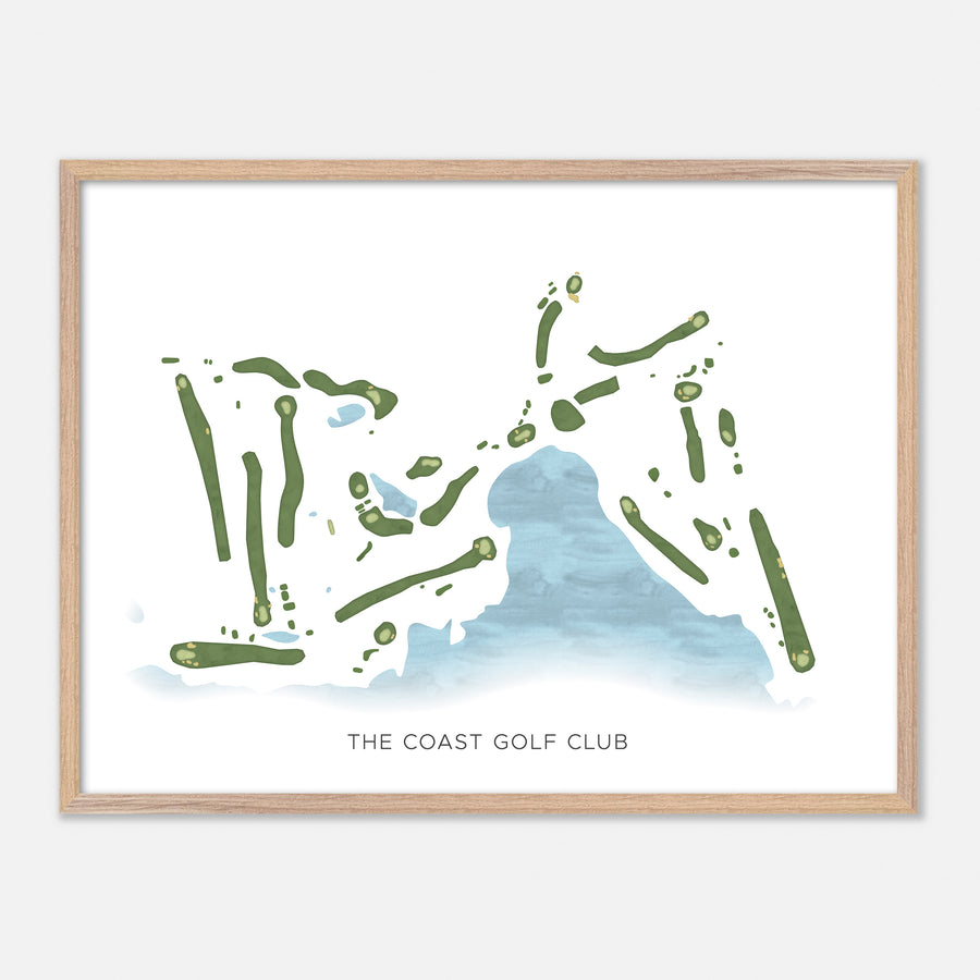 Print of The Coast Golf Club Modern Map