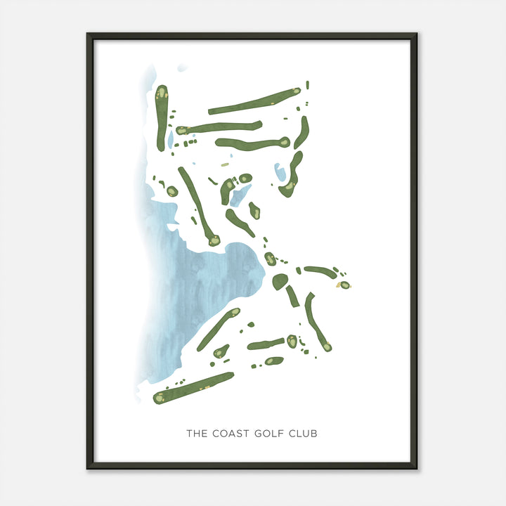Print of The Coast Golf Club Modern Map