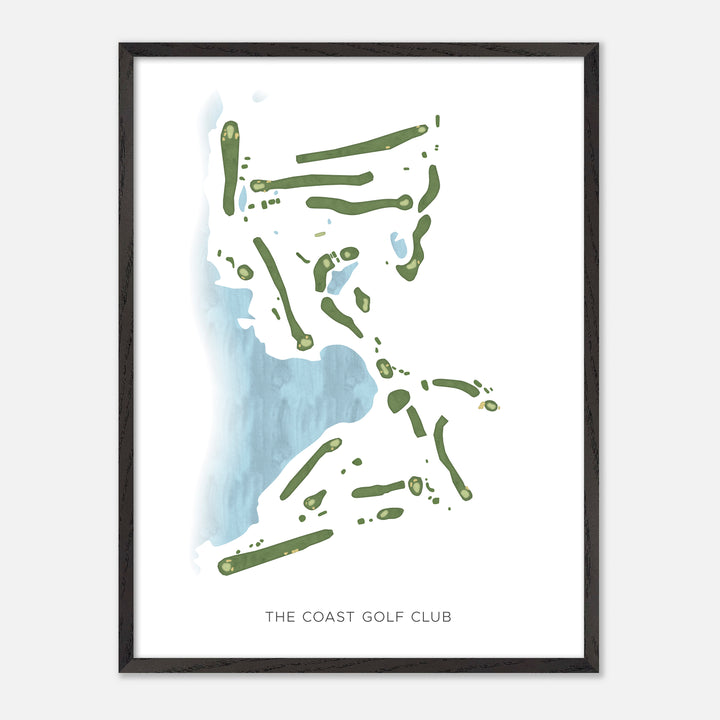 Print of The Coast Golf Club Modern Map