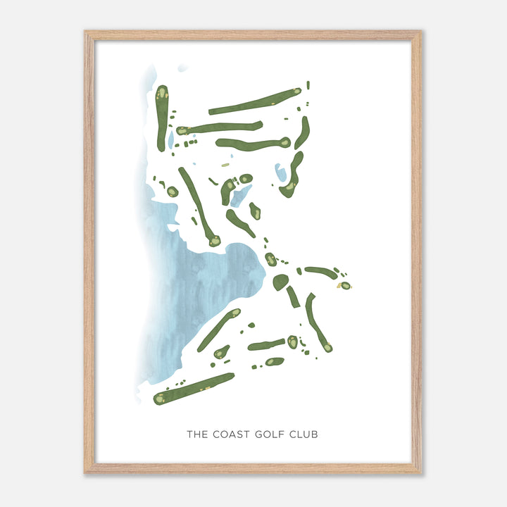 Print of The Coast Golf Club Modern Map