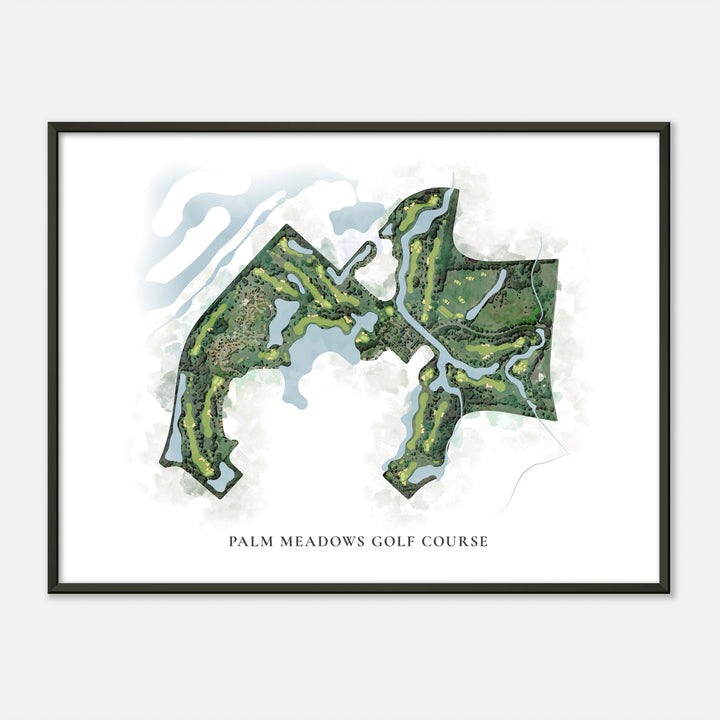 Print of Palm Meadows Golf Course Classic Map