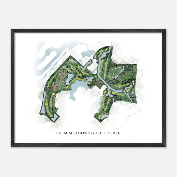 Print of Palm Meadows Golf Course Classic Map
