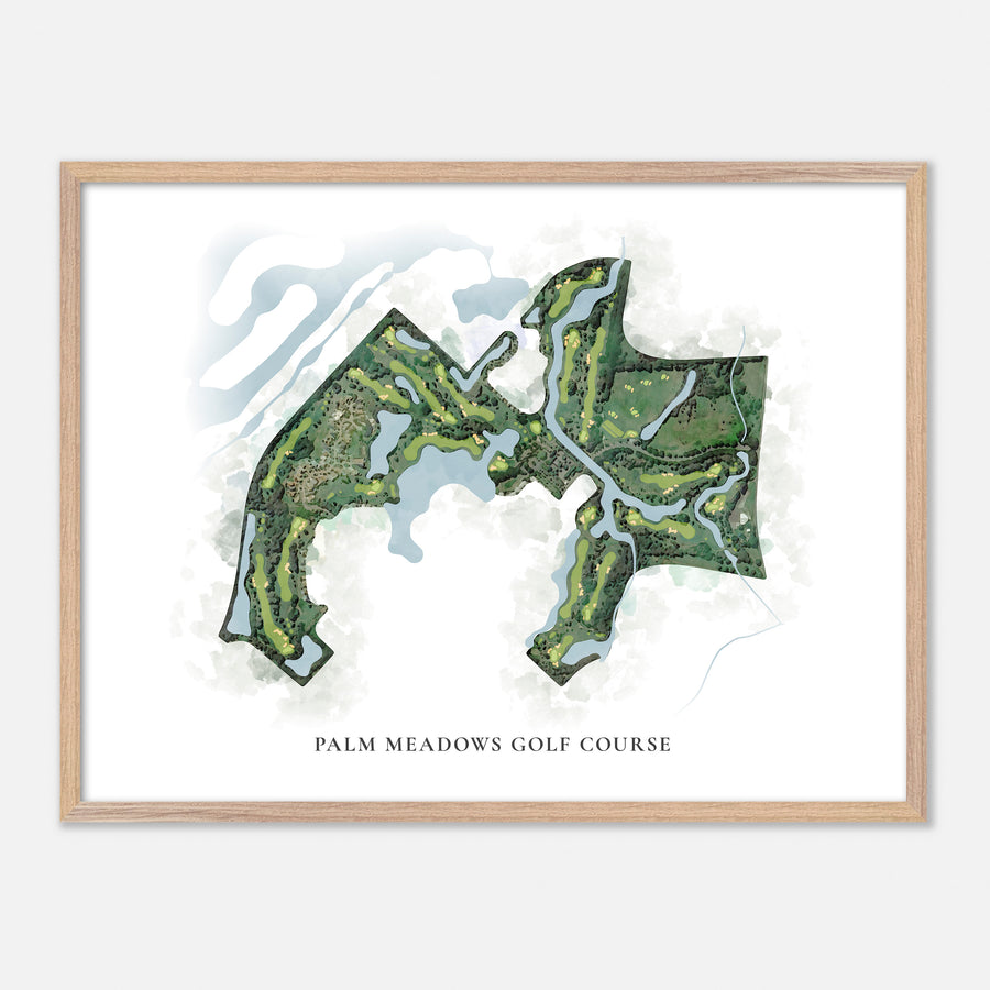 Print of Palm Meadows Golf Course Classic Map