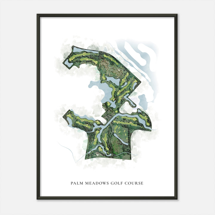 Print of Palm Meadows Golf Course Classic Map