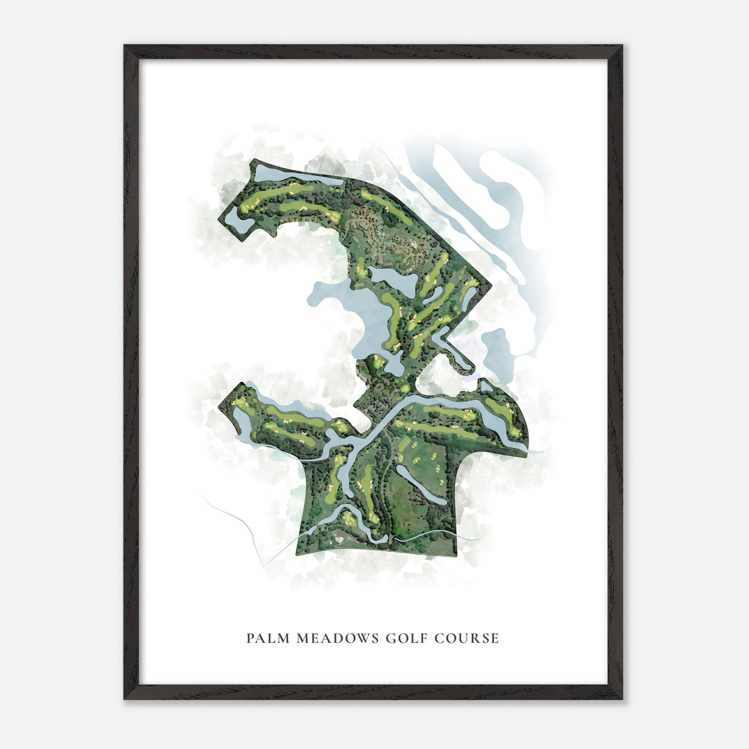 Print of Palm Meadows Golf Course Classic Map