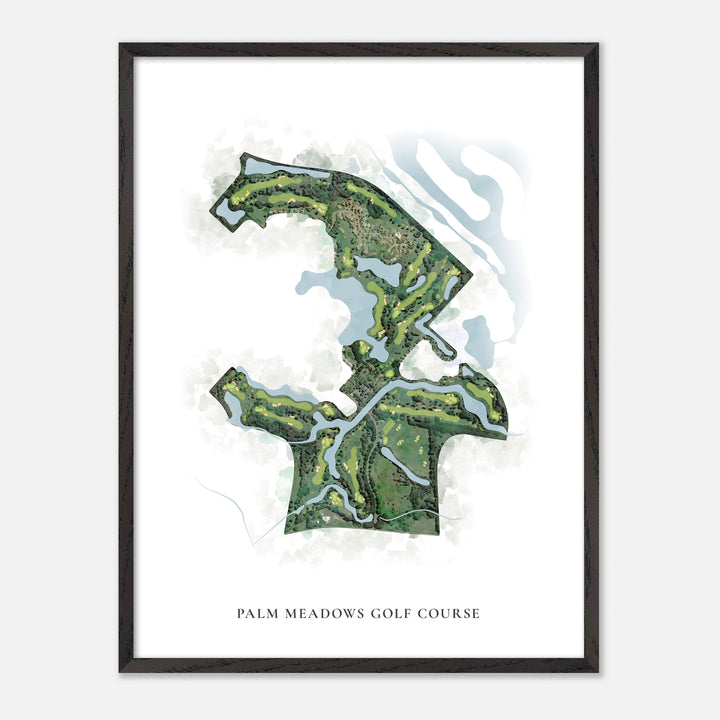 Print of Palm Meadows Golf Course Classic Map