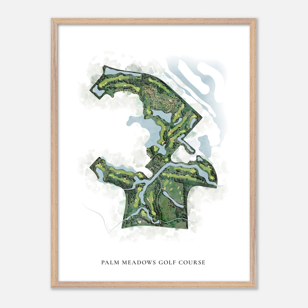 Print of Palm Meadows Golf Course Classic Map