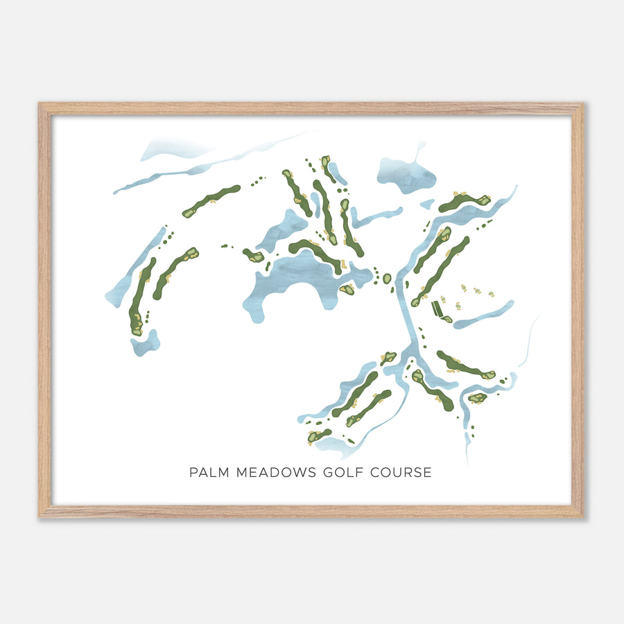 Print of Palm Meadows Golf Course Modern Map