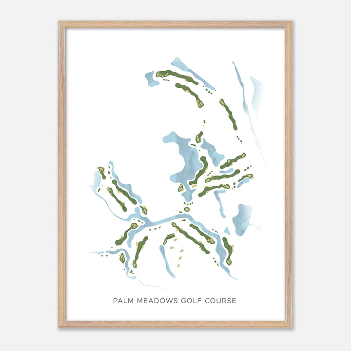 Print of Palm Meadows Golf Course Modern Map