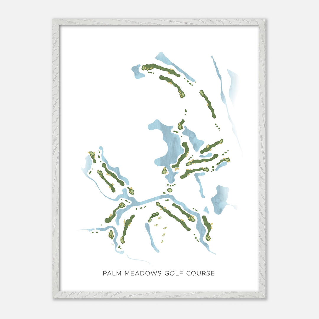 Print of Palm Meadows Golf Course Modern Map