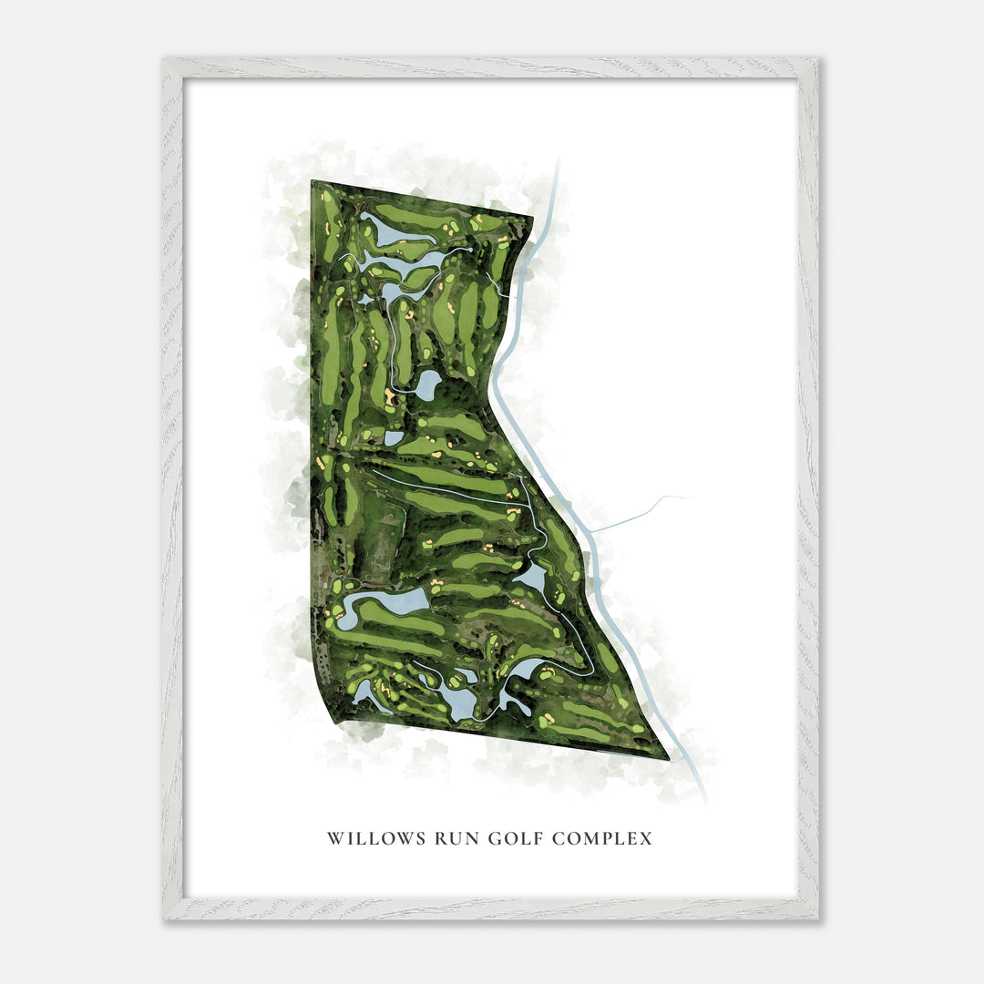 Print of Willows Run Golf Complex Classic Map