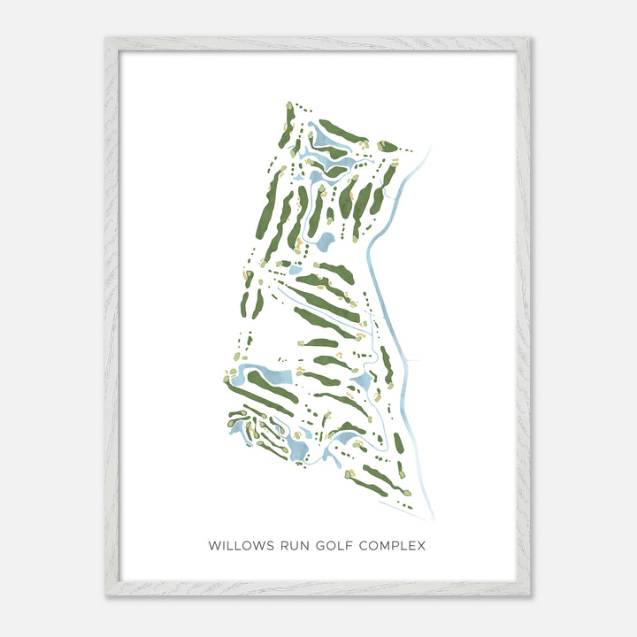 Print of Willows Run Golf Complex Modern Map