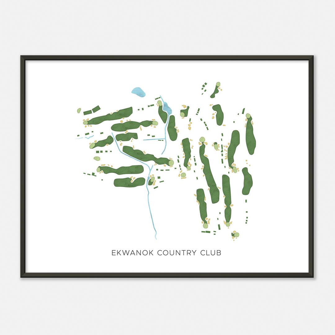 Print of Ekwanok Country Club Modern Map