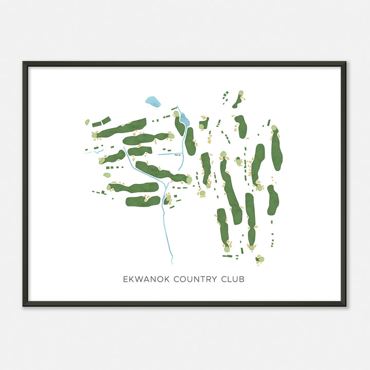 Print of Ekwanok Country Club Modern Map