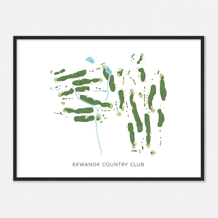 Print of Ekwanok Country Club Modern Map