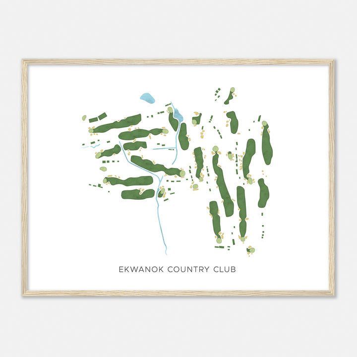 Print of Ekwanok Country Club Modern Map