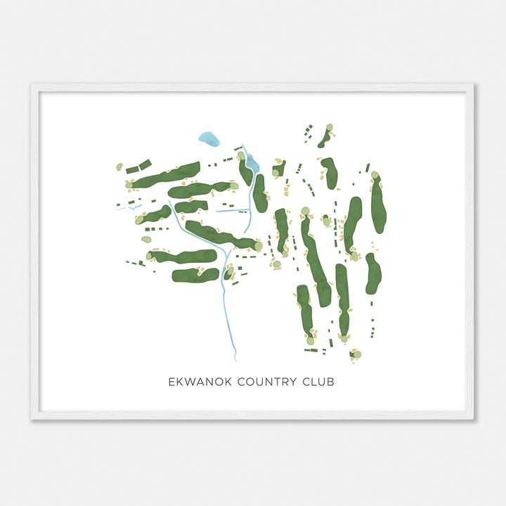 Print of Ekwanok Country Club Modern Map