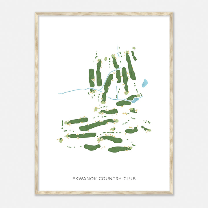 Print of Ekwanok Country Club Modern Map