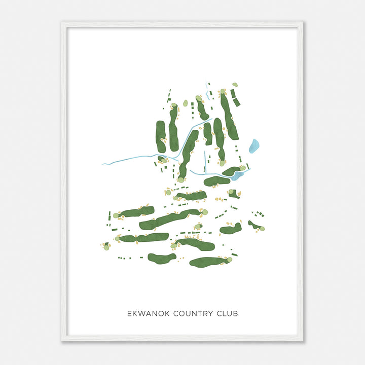 Print of Ekwanok Country Club Modern Map