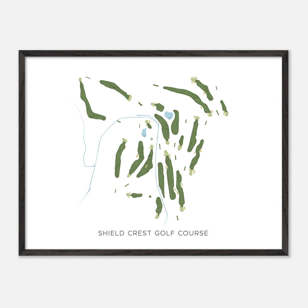 Print of Shield Crest Golf Course Modern Map