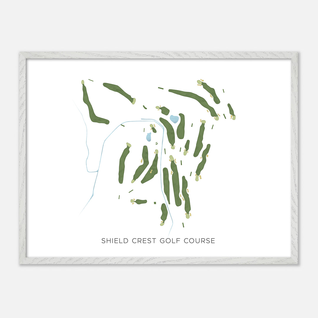 Print of Shield Crest Golf Course Modern Map