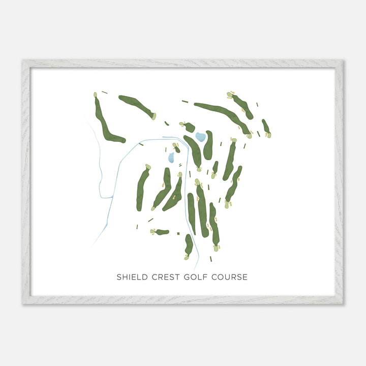Print of Shield Crest Golf Course Modern Map