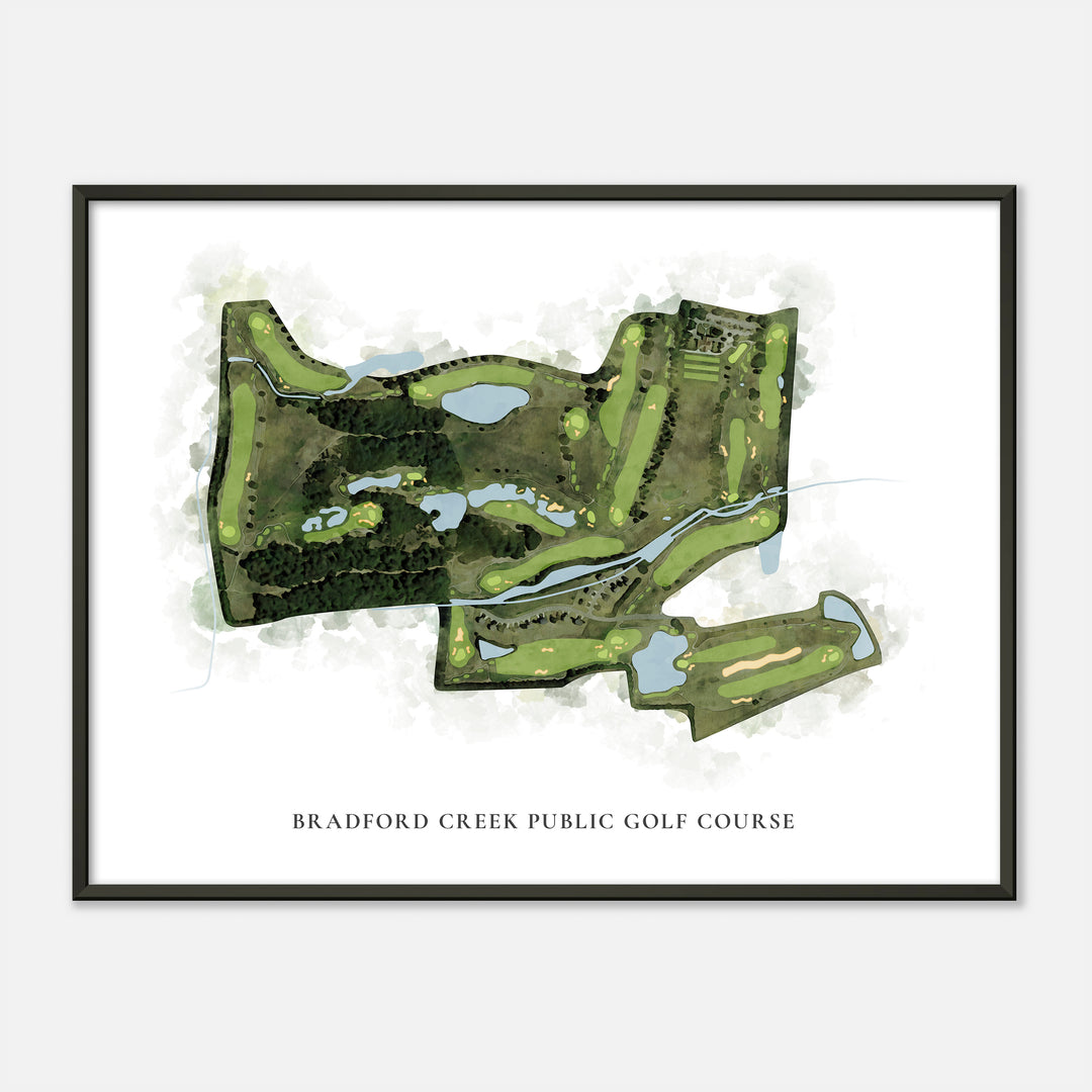 Print of Bradford Creek Public Golf Course Classic Map