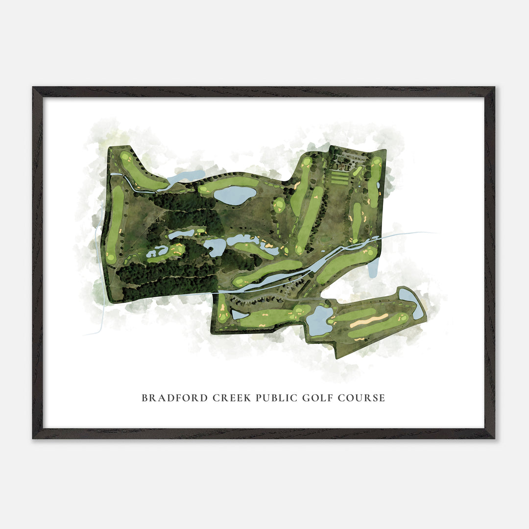 Print of Bradford Creek Public Golf Course Classic Map
