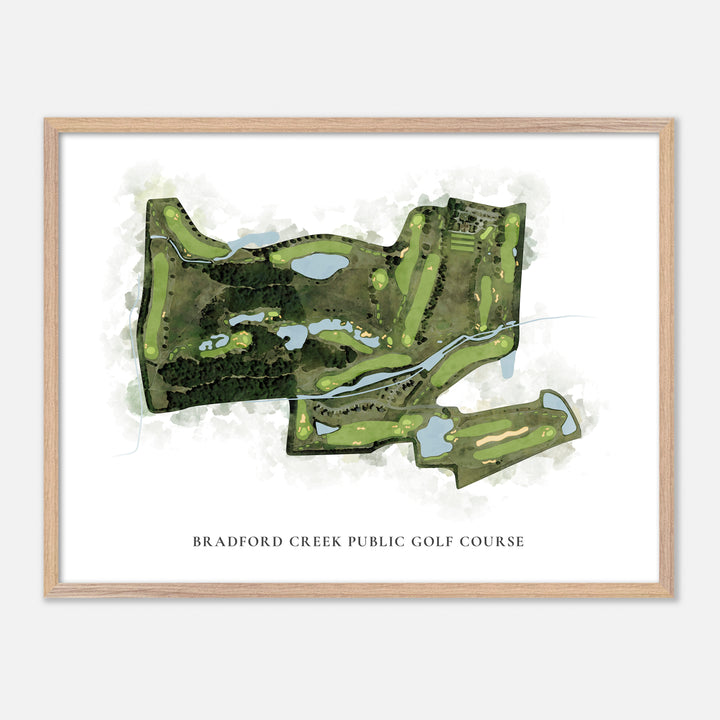 Print of Bradford Creek Public Golf Course Classic Map