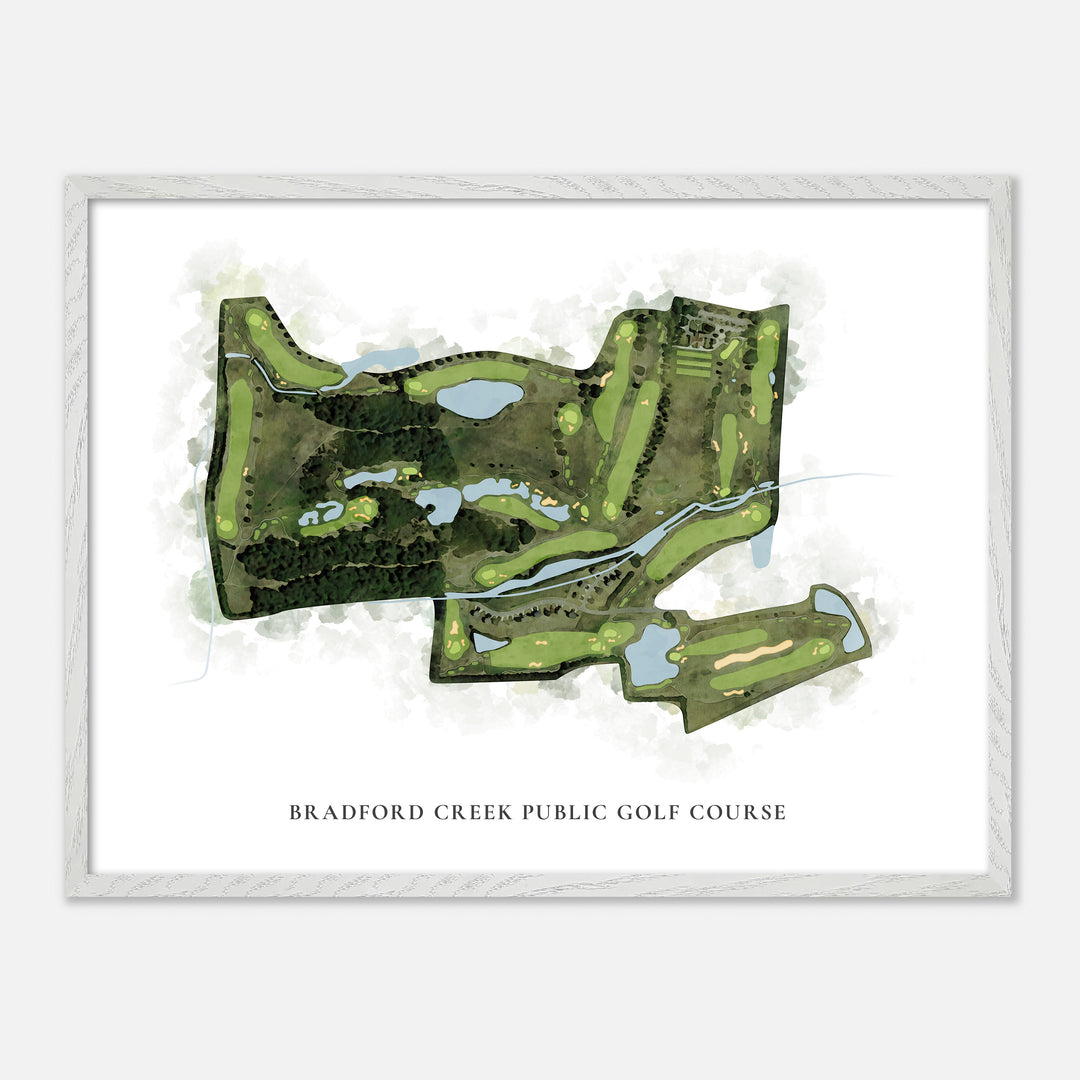 Print of Bradford Creek Public Golf Course Classic Map