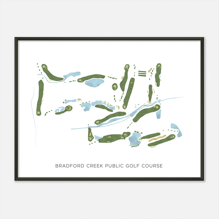Print of Bradford Creek Public Golf Course Modern Map