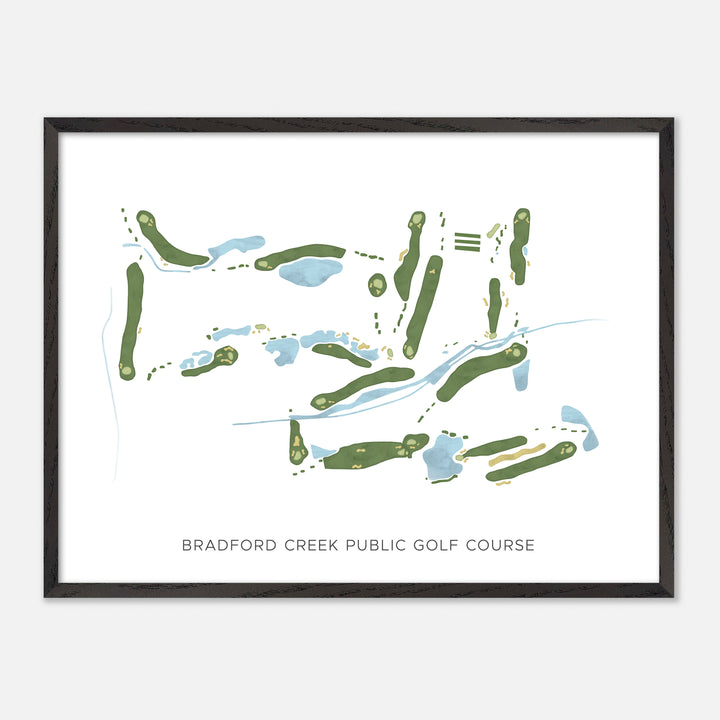 Print of Bradford Creek Public Golf Course Modern Map