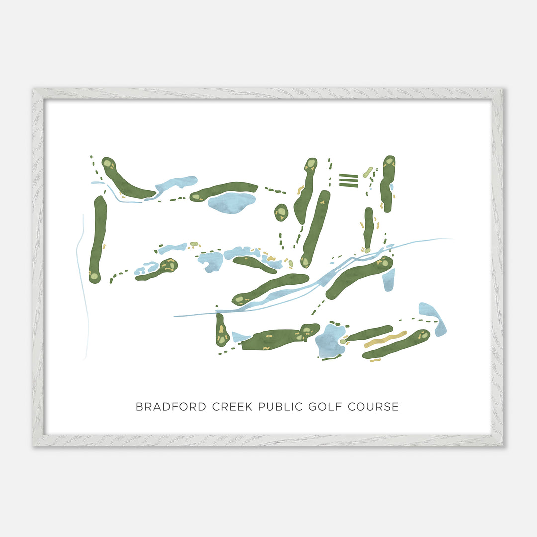 Print of Bradford Creek Public Golf Course Modern Map