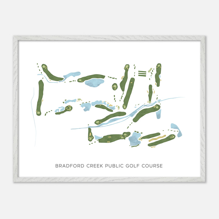 Print of Bradford Creek Public Golf Course Modern Map
