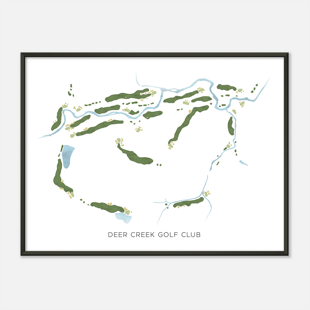 Print of Deer Creek Golf Club Modern Map