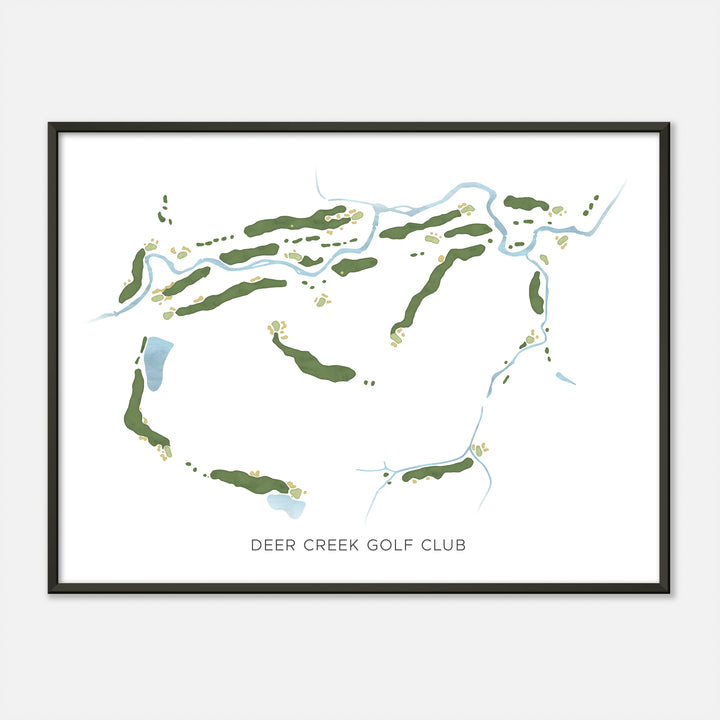 Print of Deer Creek Golf Club Modern Map